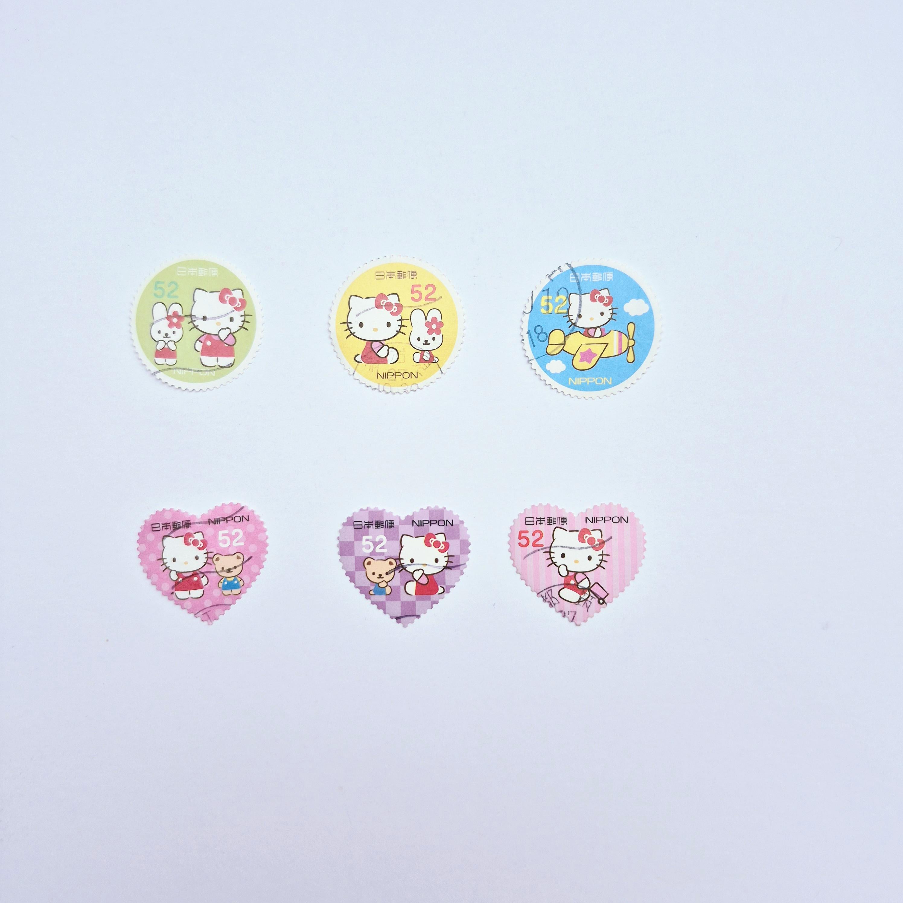 Japan Used "Sanrio" Stamp Sets | Japan Hello Kitty, 2015 | Used Stamp Collection, Stamp Collecting