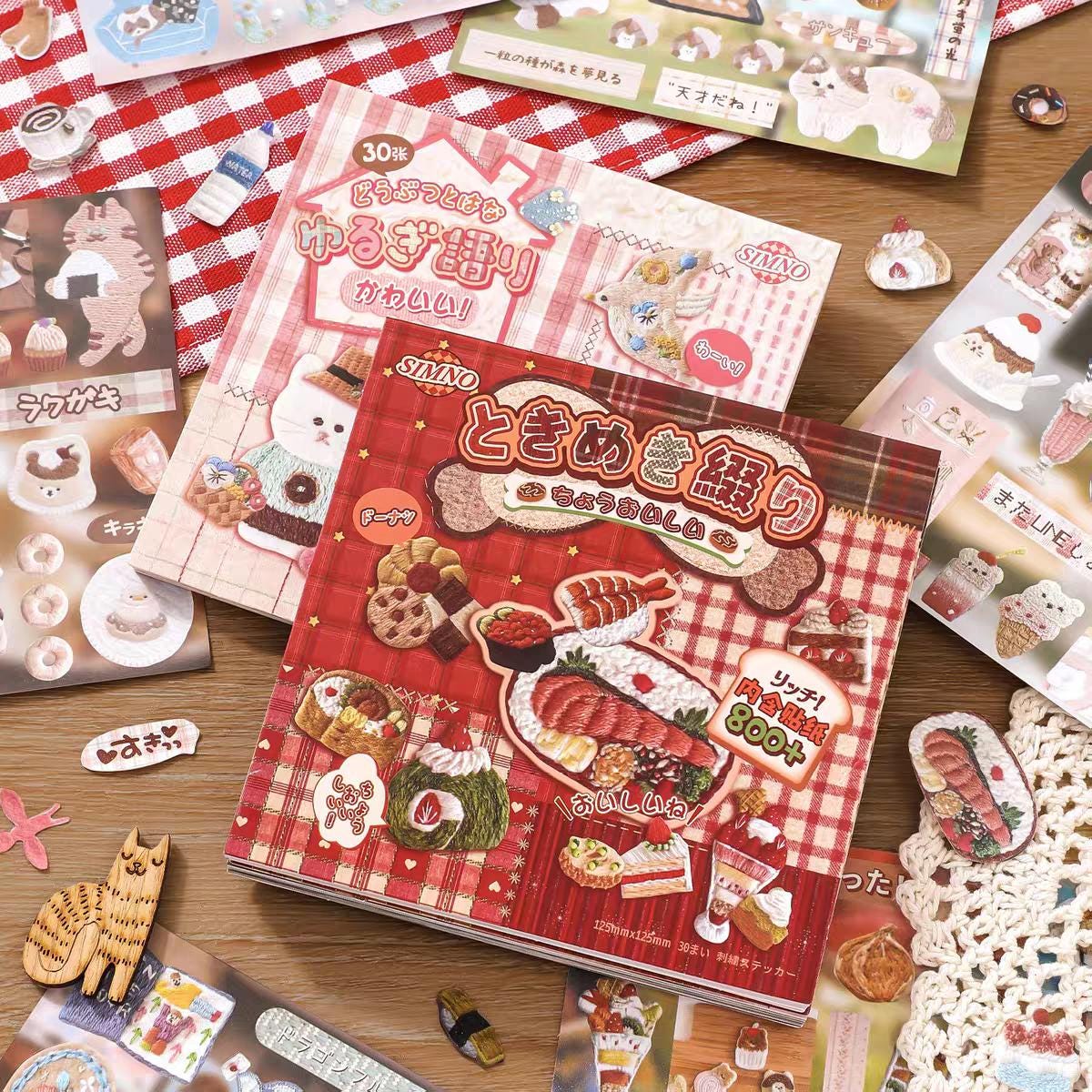 30 Pgs/800 Stickers Japanese-Retro-Style Sticker Book
