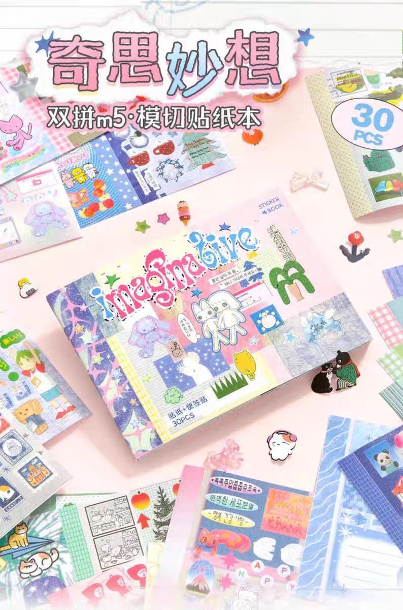 30 Pgs/600+ Stickers Dreamcore Kawaii Sticker Book