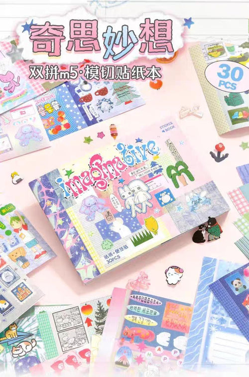 30 Pgs/600+ Stickers Dreamcore Kawaii Sticker Book