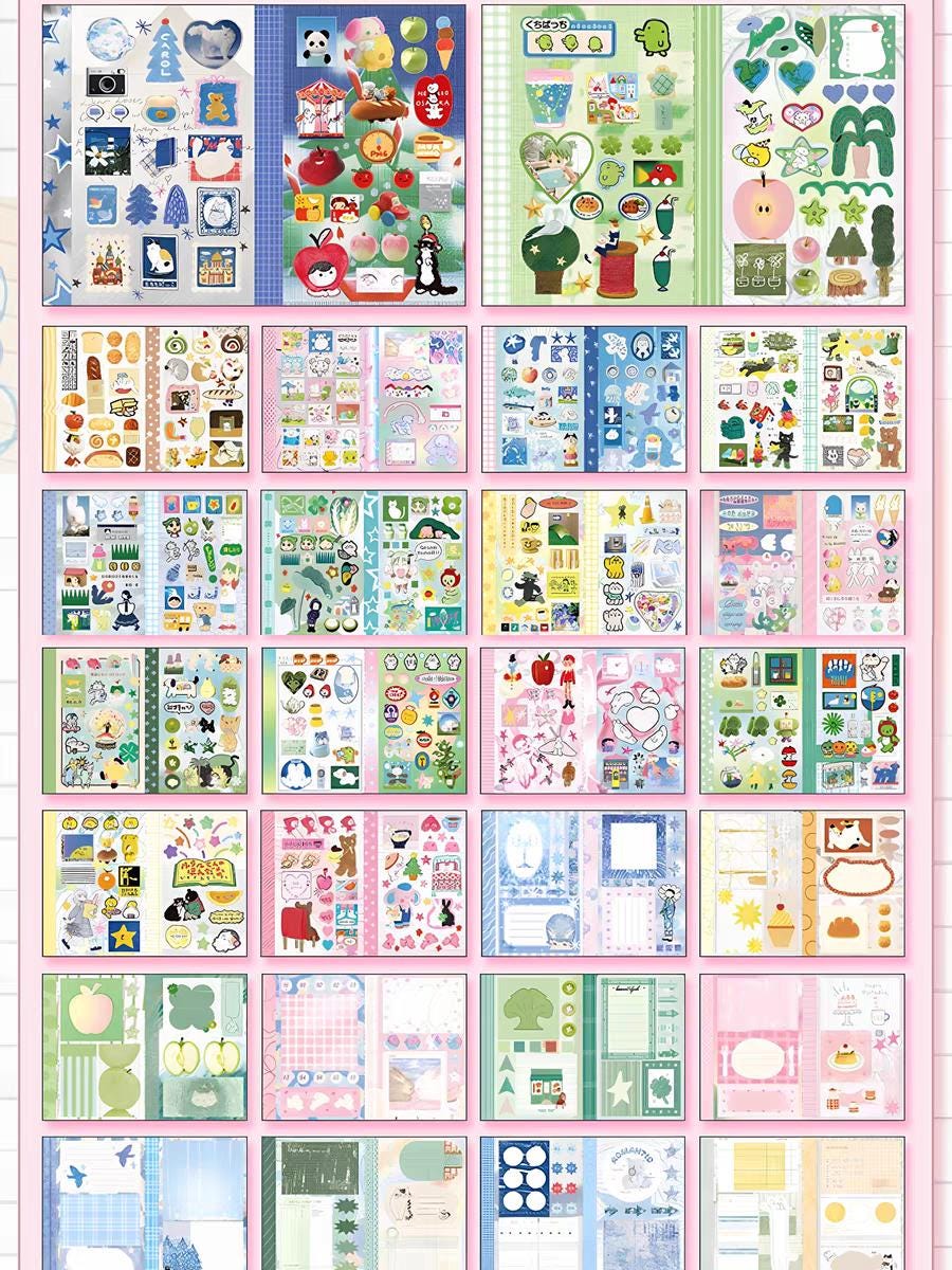 30 Pgs/600+ Stickers Dreamcore Kawaii Sticker Book