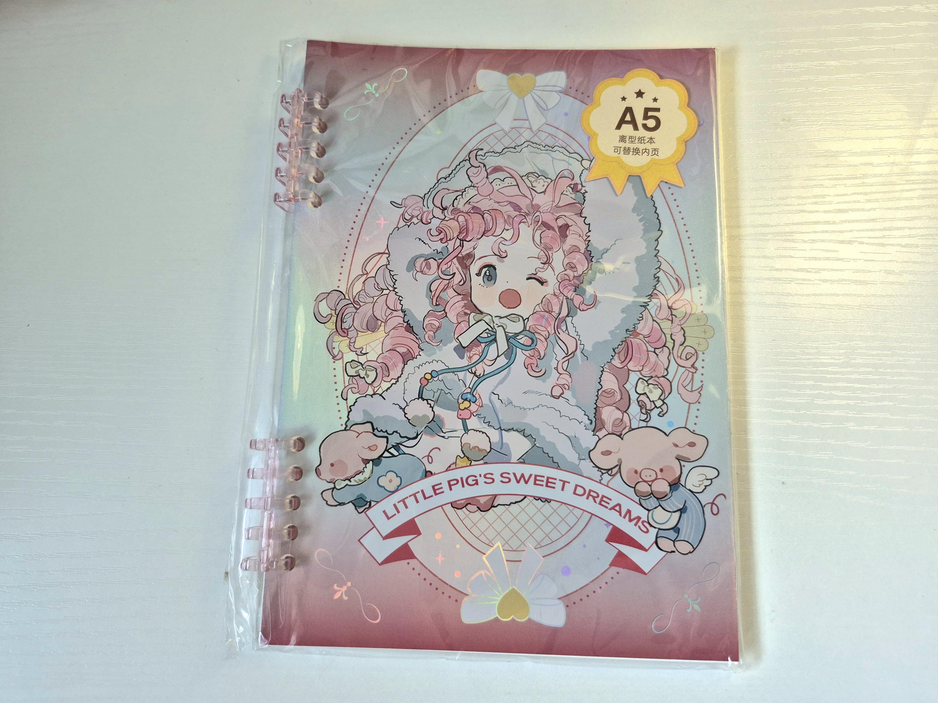 A5 Release Paper Sticker Book, 40 pages, Pastel Pink