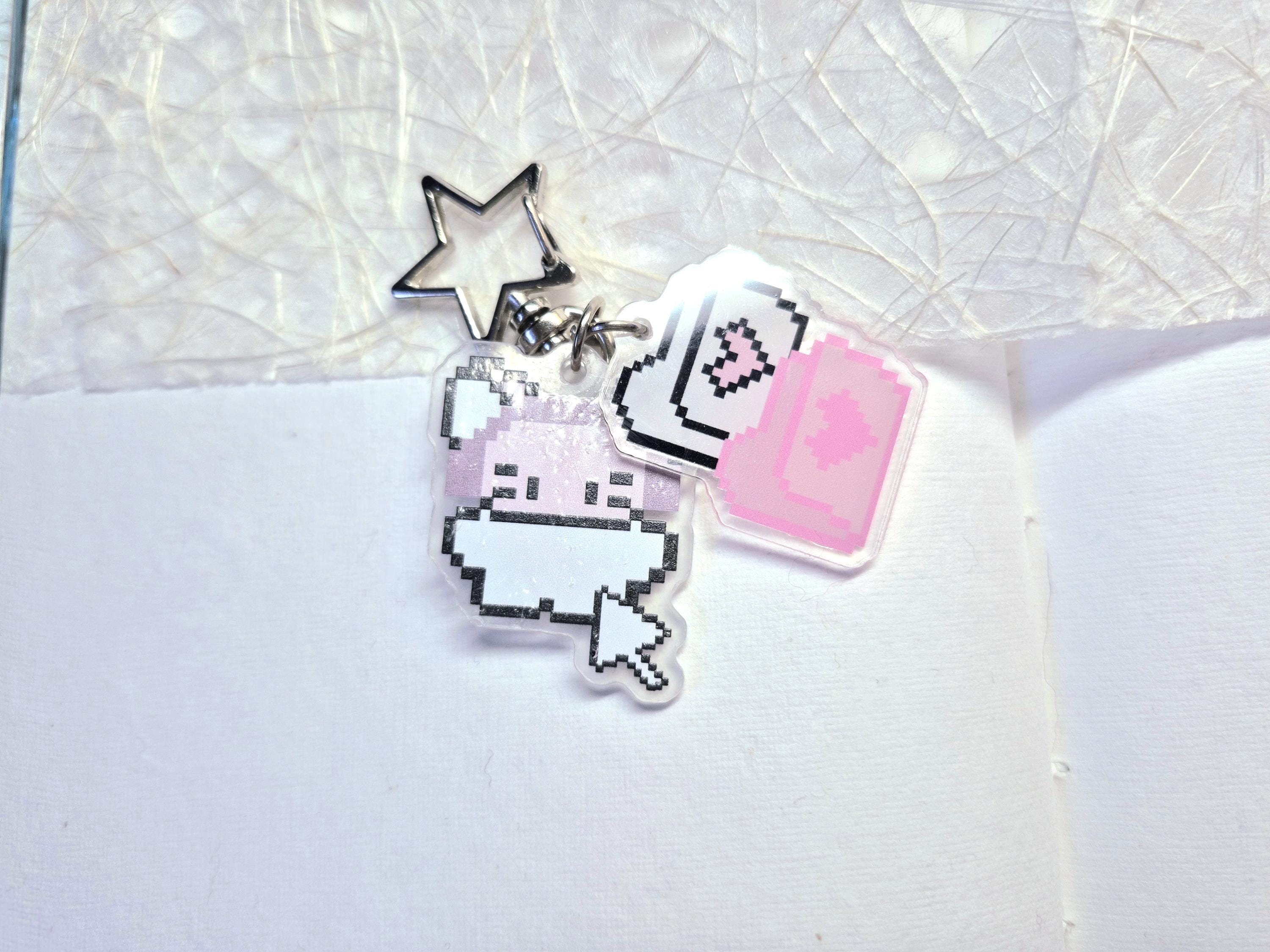 Kawaii Acrylic Charms, Bear Keychain