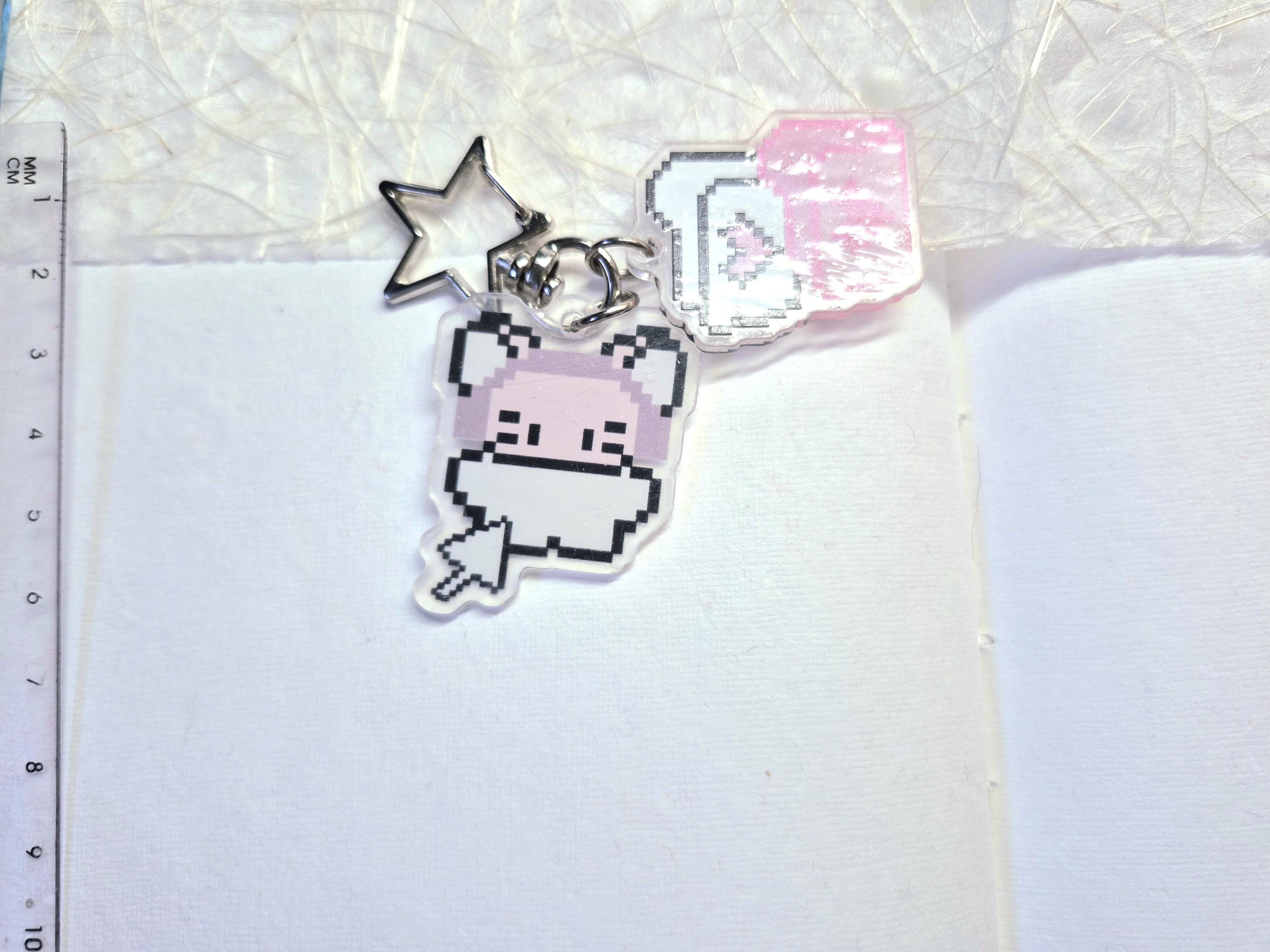 Kawaii Acrylic Charms, Bear Keychain