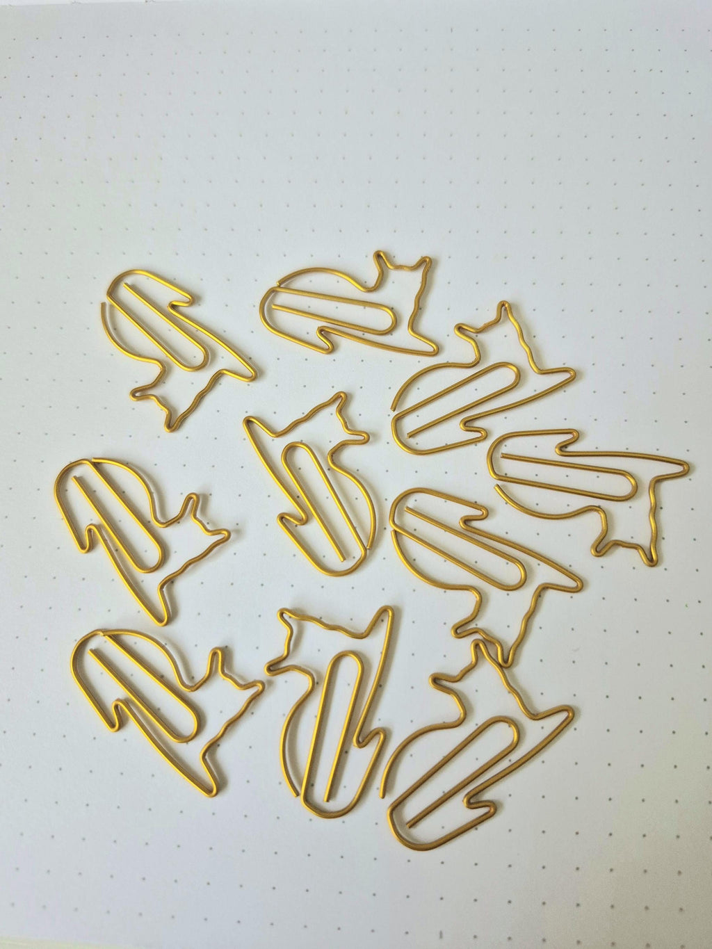 Gold Cat Paper Clips | Gift for Cat Lovers